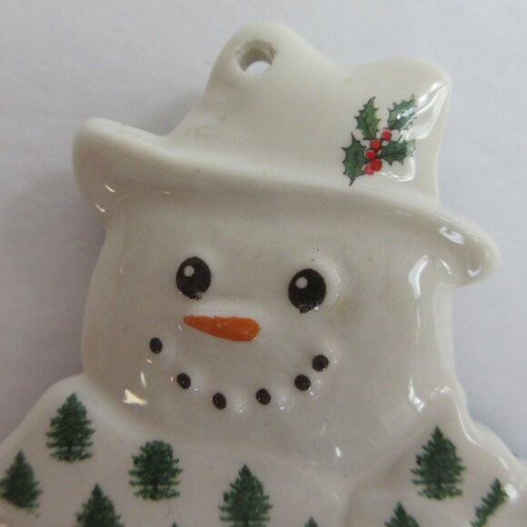 Spode Porcelain Christmas Tree Snowman Picture Frame Christmas Ornament - Picture 3 of 13